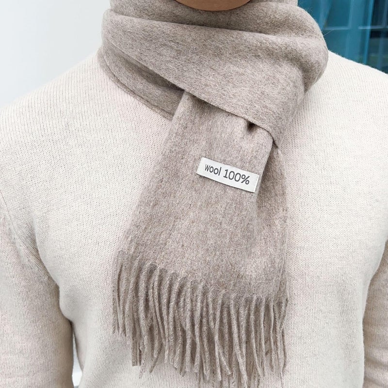 linişte 100% Wool Scarf - Men and Women Winter Warm Soft Luxurious Solid Colors Gift Box - Image 5